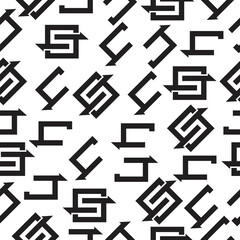 letter s arrows line geometric seamless vector