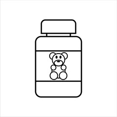 vitamins for kids icon vector illustration