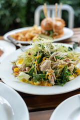salad in a restaurant