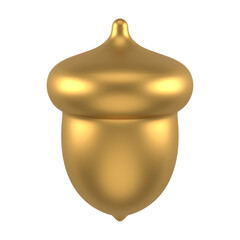 Golden holiday acorn. Christmas bauble with bright matte fashion design © provectors