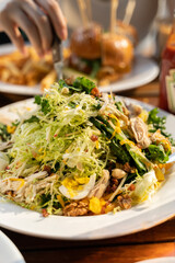 salad in a restaurant