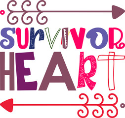survivor heart Awareness,October,Pink,Awareness