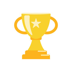 Trophy cup icon for award ceremony design.