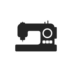 Manual sew machine icon. Sewing machine icon isolated on white background