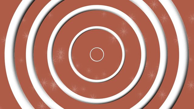 An Animated 4k Endless Video Loop Of Expanding White Concentric Rings On A Colour-changing Background.