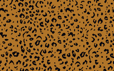 Abstract modern leopard seamless pattern. Animals trendy background. Beige and black decorative vector stock illustration for print, card, postcard, fabric, textile. Modern ornament of stylized skin