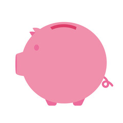 Cute piggy bank cartoon
