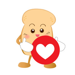 Cute bread cartoon