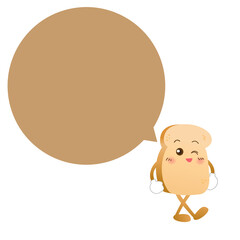 Cute bread cartoon