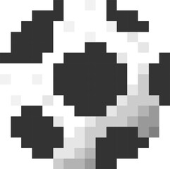 Football soccer ball. pixel 8bit icon