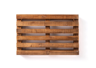 small wooden pallet on white background