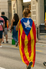 Catalonia 2022. Celebration of the Diada in Barcelona.