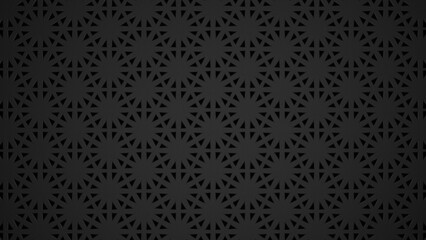 Obraz na płótnie Canvas 3d black abstract background. Dark geometric technology wallpaper surface. Science, technology, computers, network concept