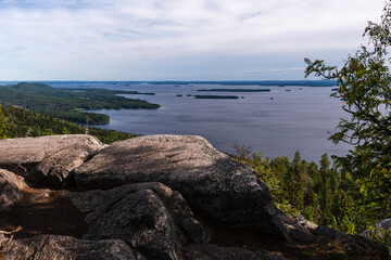 Fototapeta na wymiar Summer landscape view from top of Ukko-Koli in Koli National Park, Finland