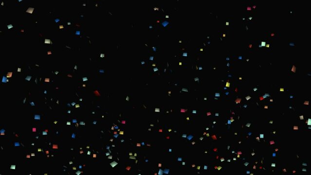 Confetti black background animated video