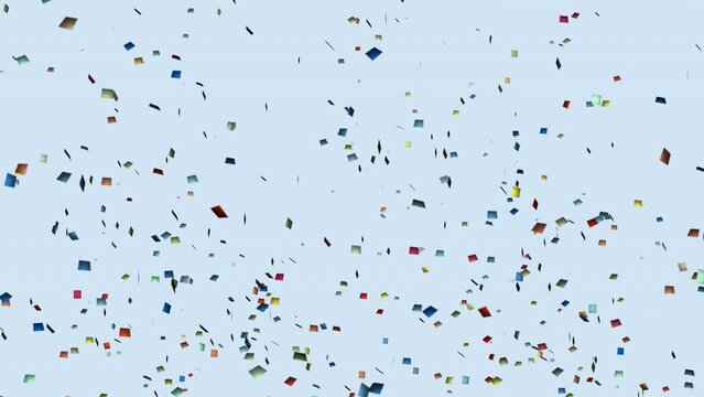 Confetti white background animation video