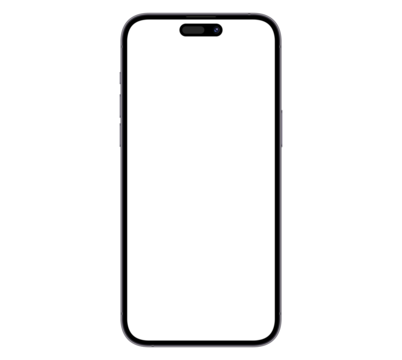 Mockup / template. Smartphone with blank screen for your design. PNG 24
