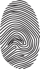 Black fingerprint. PNG illustration