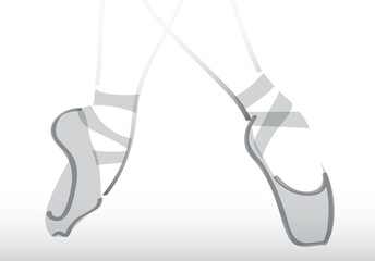 Fototapeta premium Ballet Shoes. Ballerina dancing studio. PNG illistration