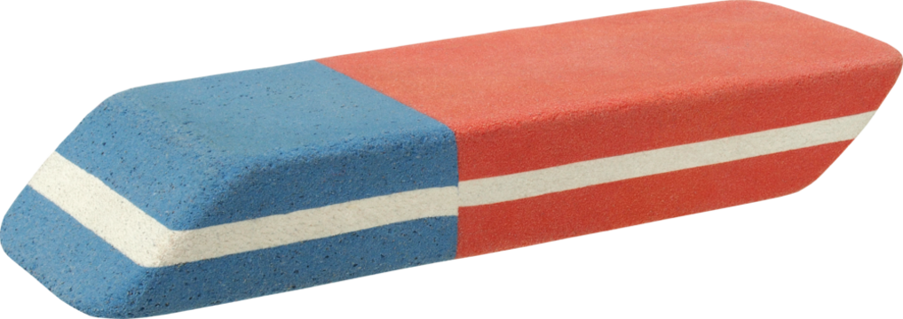 Rubber eraser for pencil and ink pen