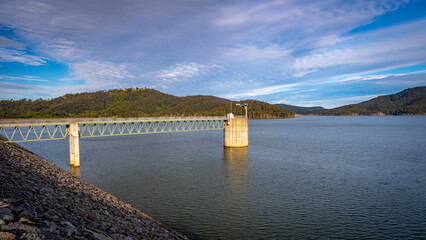 Hinze Dam built in 1976 across the Nerang River in South East Queensland, Australia