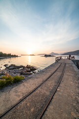 Fototapeta premium Sunset at Arza Beach, Montenegro