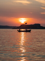 Fototapeta na wymiar Sunset at Arza Beach, Montenegro