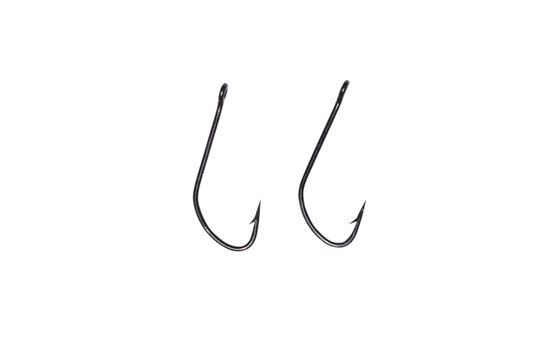 Strong fishing hook isolated on white background