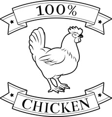 Chicken 100 percent label