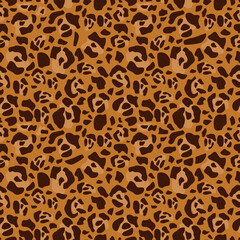 Brown Lion skin Seamless pattern.