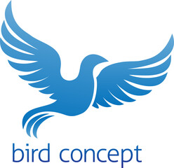 Blue bird or dove design