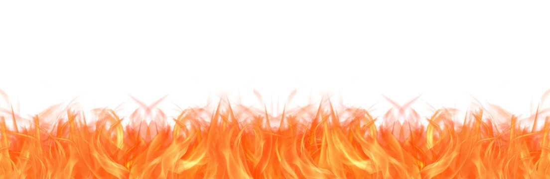 【PNG】燃え上がる真っ赤な炎の横長背景