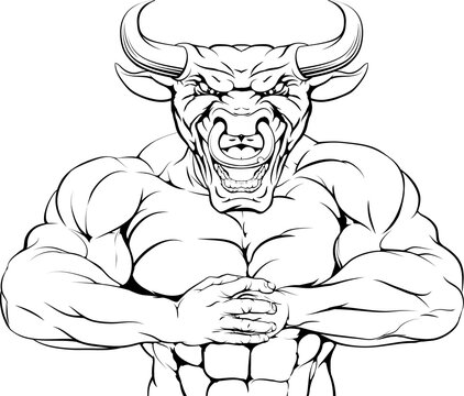 Bring it bull mascot
