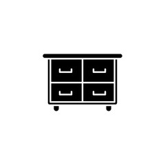 Chest Of Drawers icon design template vector illustration