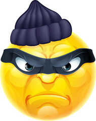 Emoticon Emoji Burglar or Thief Criminal