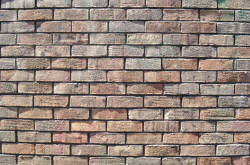 Uneven Textured Surface of Old Brick Wall