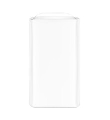 Stand bag with handle mockup. Vector illustration isolated on white background. Ready for your design. Suite for the presentation of diaper, wet wipes, foods, household, etc. EPS10.