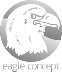 Eagle head circle design
