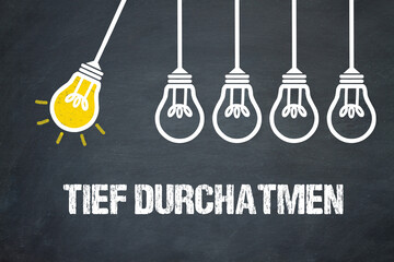 Fototapeta premium tief durchatmen 