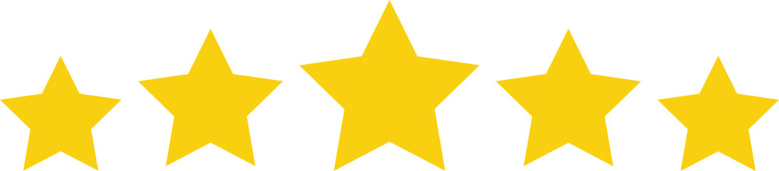 Five star flat icon review award