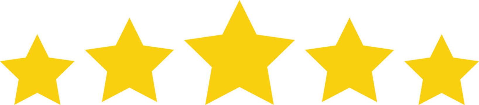 Five star flat icon review award