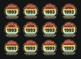 The Real Legends Are Born In 1993 Birthday Quotes Bundle, Birthday gifts for women or men, Vintage birthday shirts for wives or husbands, anniversary T-shirts for sisters or brother