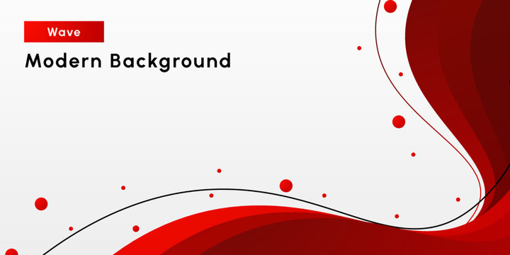 abstract red wave on white background