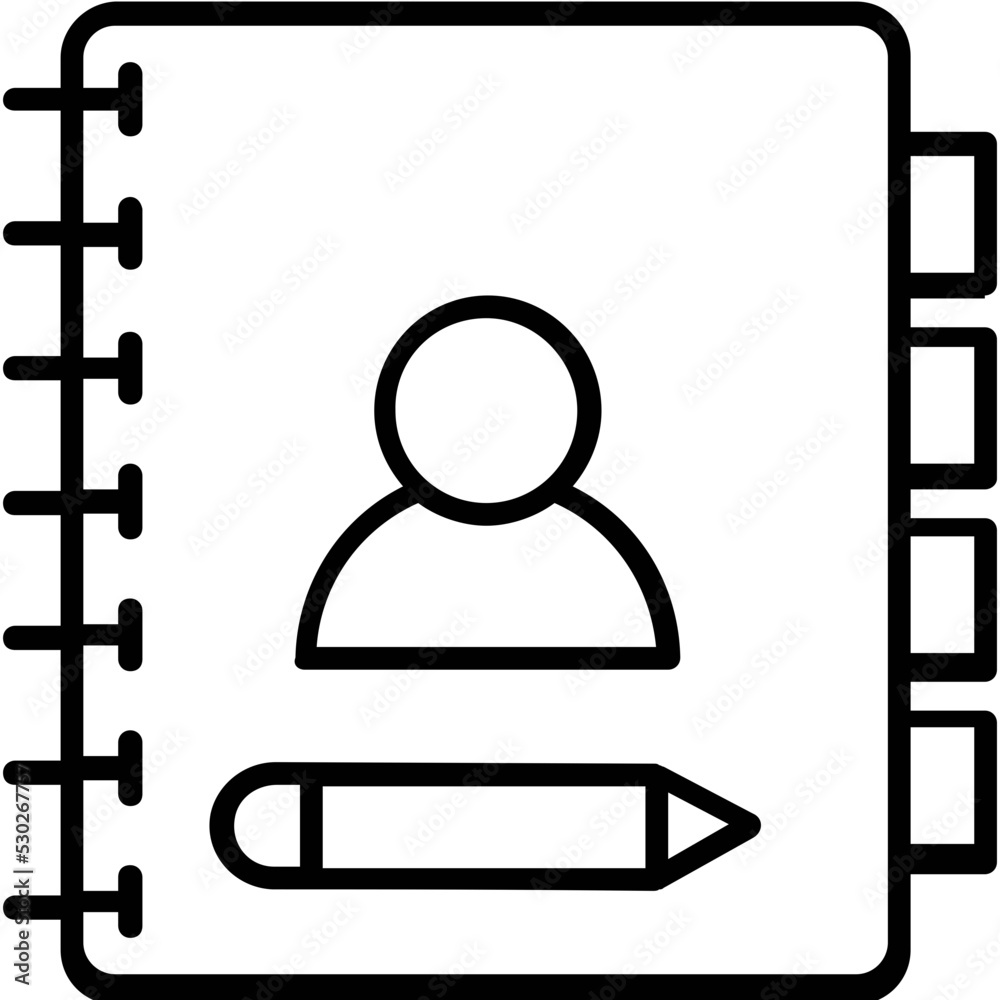 Poster Directory Line Vector Icon