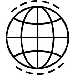 Globe Line Vector Icon