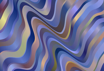 Dark Blue, Yellow vector background with wry lines.
