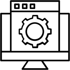 Web Optimization Line Vector Icon