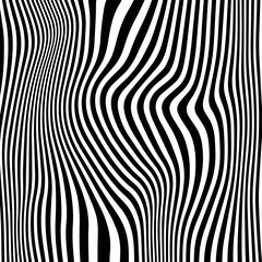 Black and white line wave abstract background