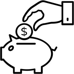 Funding Line Vector Icon