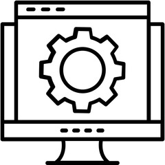 Web Development Line Vector Icon